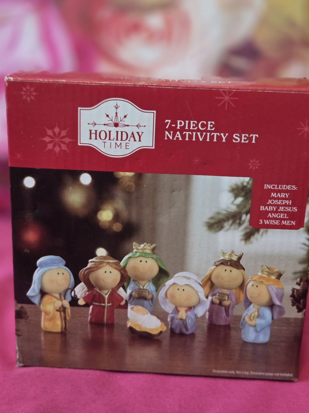 Holiday Time 7-Piece Nativity Set - Colorful Figurines